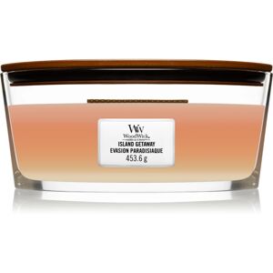 Woodwick Trilogy Island Getaway scented candle with wooden wick (hearthwick) 453 g