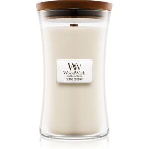 Woodwick Island Coconut scented candle with wooden wick 609.5 g