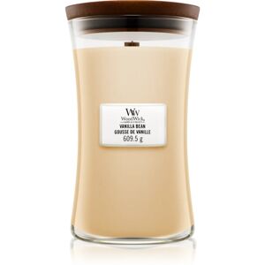 Woodwick Vanilla Bean scented candle with wooden wick 609,5 g