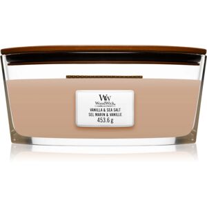 Woodwick Vanilla & Sea Salt scented candle with wooden wick (hearthwick) 453.6 g