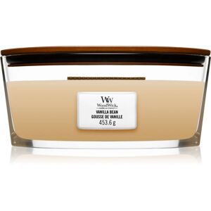 Woodwick Vanilla Bean scented candle with wooden wick (hearthwick) 453.6 g