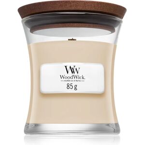 Woodwick White Honey Miel Blanc scented candle with wooden wick 85 g