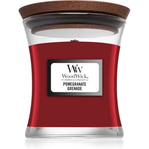 Woodwick Pomegranate scented candle with wooden wick 85 g