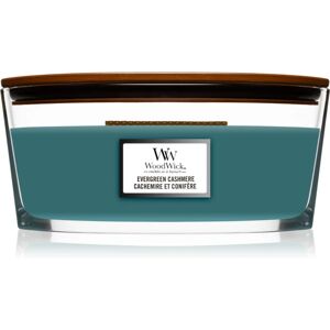 Woodwick Evergreen Cashmere scented candle with wooden wick (hearthwick) 453,6 g