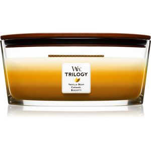 Woodwick Trilogy Café Sweets scented candle with wooden wick (hearthwick) 453.6 g