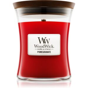 Woodwick Pomegranate scented candle with wooden wick 275 g