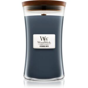 Woodwick Evening Onyx scented candle with wooden wick 609.5 g