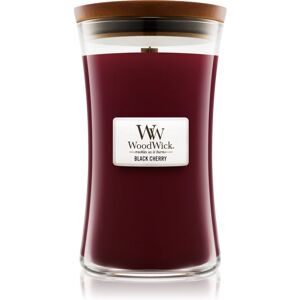 Woodwick Black Cherry scented candle with wooden wick 609.5 g