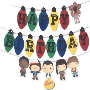 Unbranded (Flag) Stranger Things Themed Party Decor Balloons Happy Birthday Banner