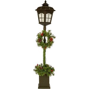 REFURBISHED Home 4ft Christmas Lantern & Wreath