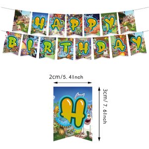 Unbranded (Pull Flag) My Singing Monster Theme Birthday Banner Balloon Party Supplies Deco