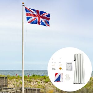 Unbranded  Unbranded 20ft Flagpole 6m Camping Flag Pole With Flag Kit Outdoor Garden