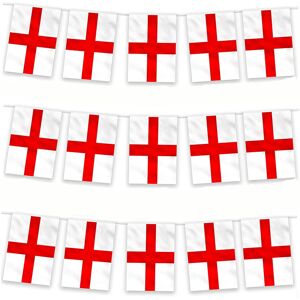 BFCNMROWN 10M England St Georges Flag Football Sports Hanging Decoration Bunting