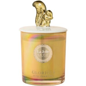 La Jolíe Muse LA JOLIE MUSE Rose Floral Scented Candle, Natural Wax, Candle for Home, 60 Hours Long Burning, Christmas Candle Gift, Cute Squirrel Decorative Glass Candle, 240G - Brand New