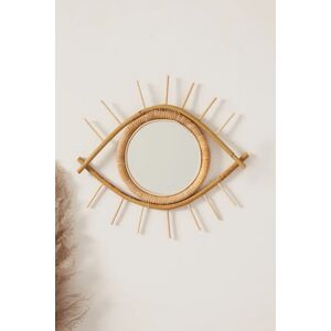 Joy Large Eye Shaped Rattan Mirror Female