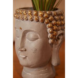 Joy Gold Decorated Buddha Head Planter Unisex