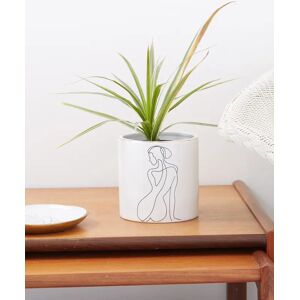 Joy Sitting Woman Planter black Female