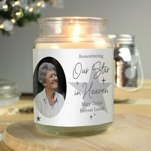 Prezzybox Personalised Star in Heaven Photo Large Scented Jar Candle