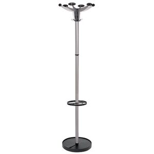 Alba Sevilla Coat Stand 350x350x1720mm Chrome/Black PMSEV