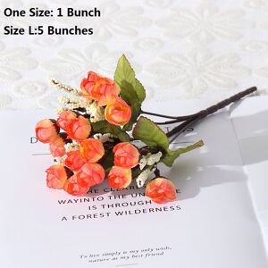 PatPat 1 Bunch / 5 Bunches Mini Artificial Rose Flowers Fake Rose Bud Bouquets Flowers Crafts for Party Wedding Valentine's Day Home Decor  - Champagne