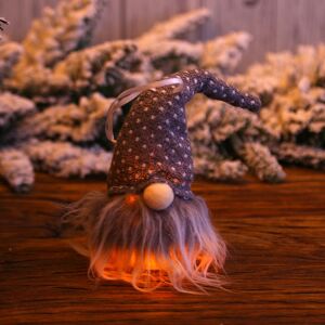 PatPat Gnome Christmas Ornaments Xmas Hanging Glowing Decoration Christmas Tree Decor  - Grey