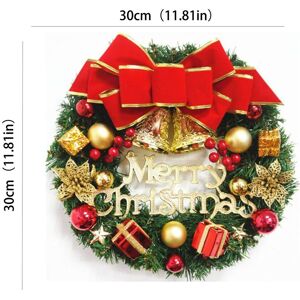 PatPat Christmas Wreath for Door and Window Display with Tinsel Garland,  - Red