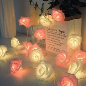PatPat LED Foam Flower Fairy Lights with Battery, USB, and Remote Control - Ideal for Valentine's Day, Weddings, and Festive Decorations  - Multi-color