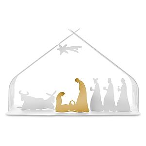 Alessi Bark Christmas Crib  - White/Gold