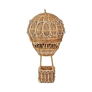 Juliska Provence Rattan Whitewash Medium Hot Air Balloon Basket  - Rattan