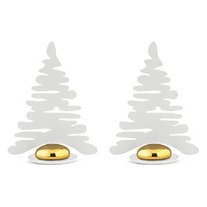 Alessi Bark for Christmas Place Marker, Set of 2  - White