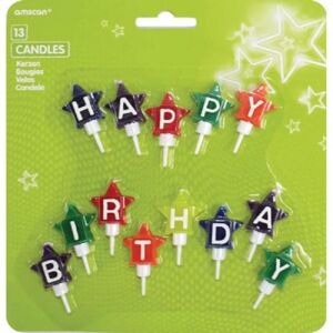 Amscan Stars Happy Birthday Candle (Pack of 13)