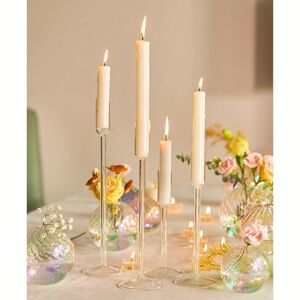 Temu 4pcs Candlestick Holders Glass For Taper, Decorative Candle Sticks Candle Holder For Christmas Events Party Wedding Reception Table Centerpiece Decorations  4pcs