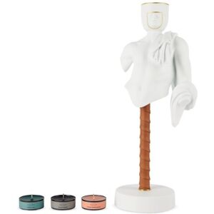 Ginori 1735 White 'L'Amante' Candle Set  - Matt White & Gold - - Size: UNI - unisex