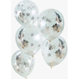 Ginger Ray Star Confetti Balloons, Pack of 5 - Multi - Unisex