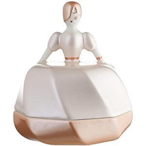 Alessi Wedding Favour in Porcelain, Pink Hand-Decorated, 7.5 x 7.5 x 11.7 cm