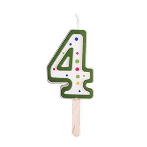 PME Green Number 4 Candle, Small Size