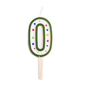 PME Green Number 0 Candle, Small Size