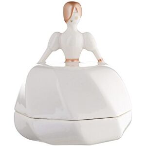 Alessi Wedding Favour in Porcelain Hand-Decorated, White, 7.5 x 7.5 x 11.7 cm