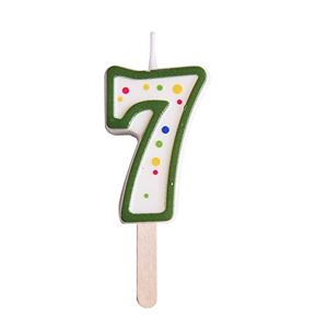 PME Green Number 7 Candle, Small Size