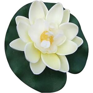 Qinlenyan Artificial Flower Durable No Fading Artificial Lotus DIY Craft Vivid Milk White