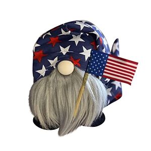 Generic Yard Small Flag Pygmy Patriotic Pygmy Independence Day Pygmy Doll Decoration Creativity Flag Faceless Doll Christmas Decorations Bulbs (C, One Size)