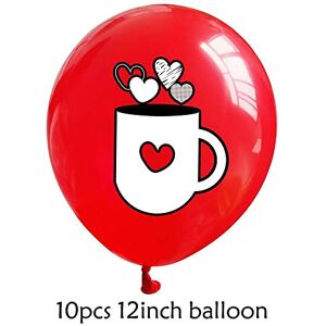 Generic Home Accessories Print flag Happy Valentine’s Day Party Decoration Valentine’s Day Balloons Set I Love You Garland Cake Topper Banner(10Pcs Red Cup Ballon)