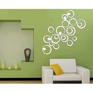 Deco-Online Circles Mirror Sticker Decal Mural Wall Sticker Home Living Room Decor Removable Beautiful Decoration Baby Room