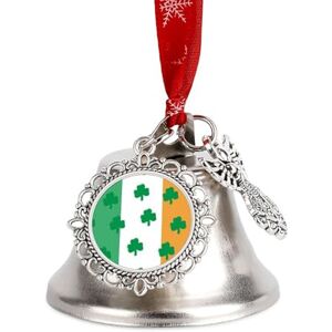 Zenladen0 Clover on The Irish Flag Christmas Tree Bells Decorations Xmas Ornaments Home Decor Wreath Windows Door Wing Bell