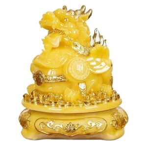 TISTIK Jade Pixiu/Pi Yao/Bi Xie Ornaments Decorative Feng Shui Wealth Porsperity Statue Figurine Home Table Decoration Attract Wealth and Good Luck