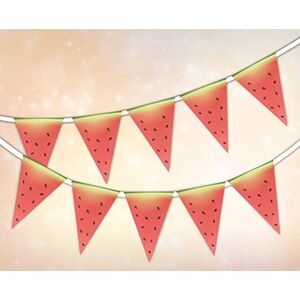 Summer Collection - Water Melon - Bunting Banner 15 flags - for simply stylish party decoration by PARTY DECOR