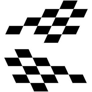 LightningSigns Stock Rally Car Racing Chequered Stickers/Decals