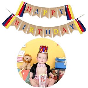 TOYANDONA 3pcs Funny Party Decorations Rn Cake Topper Circus Theme Party Decorations Pull Flag Decoration Set Birthday Hat Pull Flag Cake Decorations Kids Birthday Party Decorations Props