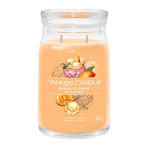 Yankee Candle Signature Scented Candle Mango Ice Cream Large Jar Candle with Double Wicks Soy Wax Blend Long Burning Candle Perfect Gifts for Women