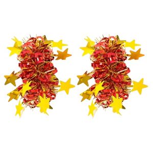 Smbcgdm Eye-catching Wrist Adornment Wristband Accessory 2pcs Kids Dance Flower Star Decor Bright Colors Elastic Rubber Band Children Performance Party Red